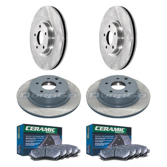 DuraGo® - Plain Front and Rear Brake Kit with Ceramic Pads