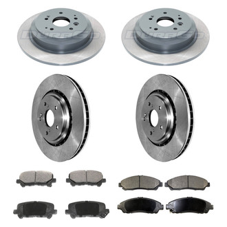 DuraGo® - Plain Front and Rear Brake Kit with Ceramic Pads
