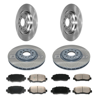 DuraGo® - Plain Front and Rear Brake Kit with Ceramic Pads