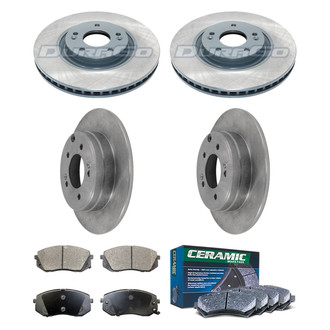 DuraGo® - Plain Front and Rear Brake Kit with Ceramic Pads