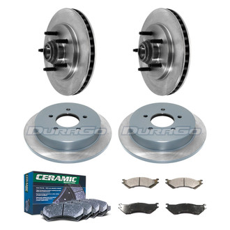 DuraGo® - Plain Front and Rear Brake Kit with Ceramic Pads