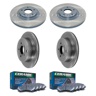 DuraGo® - Plain Front and Rear Brake Kit with Ceramic Pads