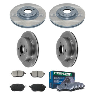 DuraGo® - Plain Front and Rear Brake Kit with Ceramic Pads