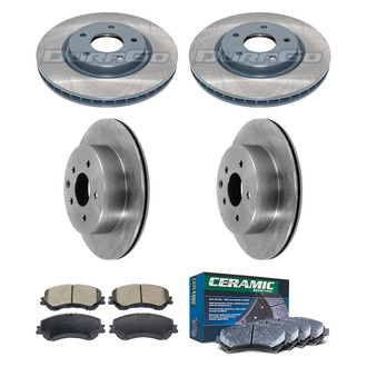 DuraGo® - Plain Front and Rear Brake Kit with Ceramic Pads