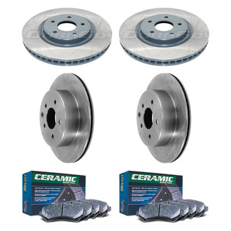 DuraGo® - Plain Front and Rear Brake Kit with Ceramic Pads