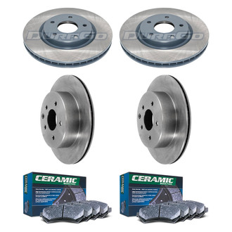 DuraGo® - Plain Front and Rear Brake Kit with Ceramic Pads