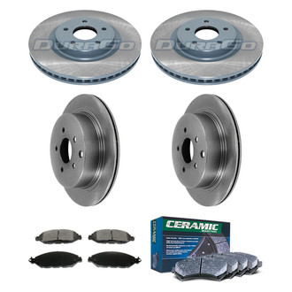 DuraGo® - Plain Front and Rear Brake Kit with Ceramic Pads