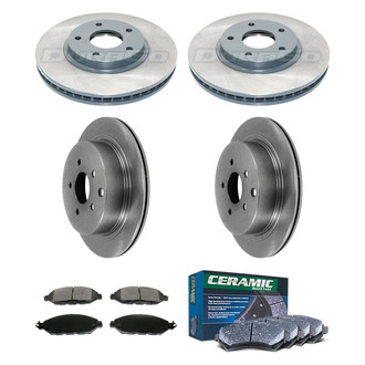 DuraGo® - Plain Front and Rear Brake Kit with Ceramic Pads