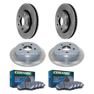 DuraGo® - Plain Front and Rear Brake Kit with Ceramic Pads