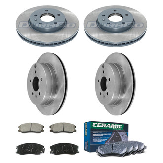 DuraGo® - Plain Front and Rear Brake Kit with Ceramic Pads