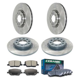 DuraGo® - Plain Front and Rear Brake Kit with Ceramic Pads