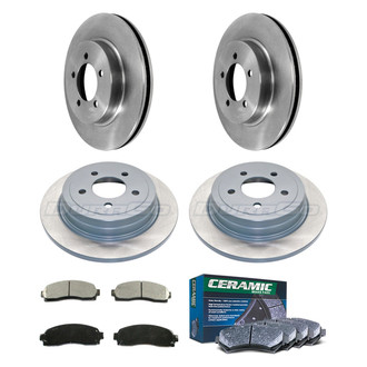 DuraGo® - Plain Front and Rear Brake Kit with Ceramic Pads