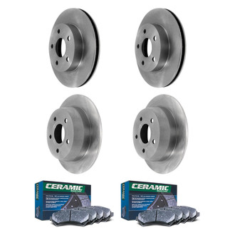 DuraGo® - Plain Front and Rear Brake Kit with Ceramic Pads