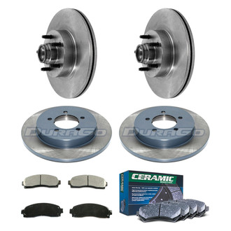 DuraGo® - Plain Front and Rear Brake Kit with Ceramic Pads