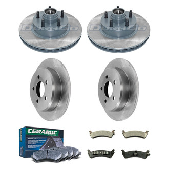 DuraGo® - Plain Front and Rear Brake Kit with Ceramic Pads