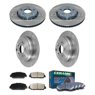 DuraGo® - Plain Front and Rear Brake Kit with Ceramic Pads
