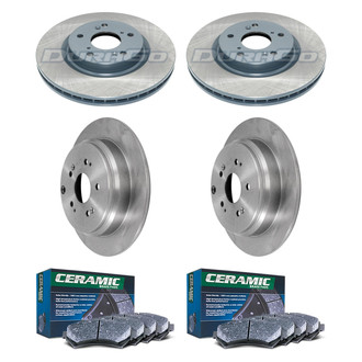 DuraGo® - Plain Front and Rear Brake Kit with Ceramic Pads