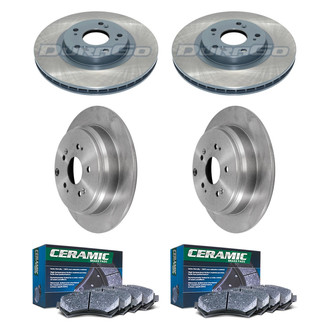 DuraGo® - Plain Front and Rear Brake Kit with Ceramic Pads