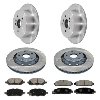 DuraGo® - Plain Front and Rear Brake Kit with Ceramic Pads