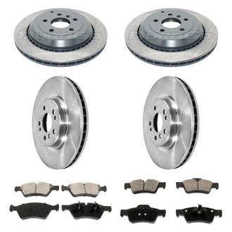 DuraGo® - Plain Front and Rear Brake Kit with Ceramic Pads