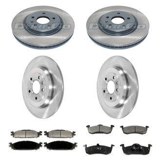 DuraGo® - Plain Front and Rear Brake Kit with Ceramic Pads