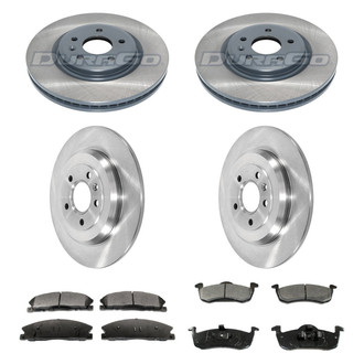 DuraGo® - Plain Front and Rear Brake Kit with Ceramic Pads