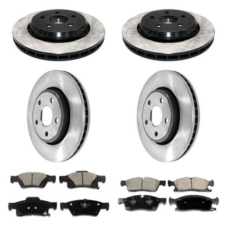 DuraGo® - Plain Front and Rear Brake Kit with Ceramic Pads