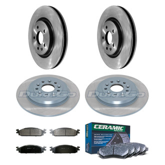 DuraGo® - Plain Front and Rear Brake Kit with Ceramic Pads