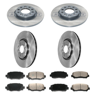 DuraGo® - Plain Front and Rear Brake Kit with Ceramic Pads