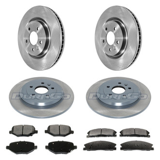 DuraGo® - Plain Front and Rear Brake Kit with Ceramic Pads