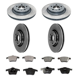 DuraGo® - Plain Front and Rear Brake Kit with Ceramic Pads