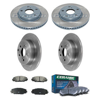 DuraGo® - Plain Front and Rear Brake Kit with Ceramic Pads