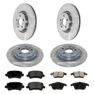 DuraGo® - Plain Front and Rear Brake Kit with Ceramic Pads