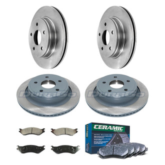 DuraGo® - Plain Front and Rear Brake Kit with Ceramic Pads