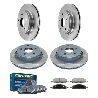 DuraGo® - Plain Front and Rear Brake Kit with Ceramic Pads