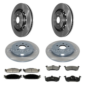 DuraGo® - Plain Front and Rear Brake Kit with Ceramic Pads