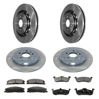 DuraGo® - Plain Front and Rear Brake Kit with Ceramic Pads