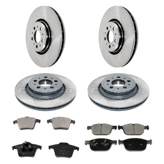DuraGo® - Plain Front and Rear Brake Kit with Ceramic Pads