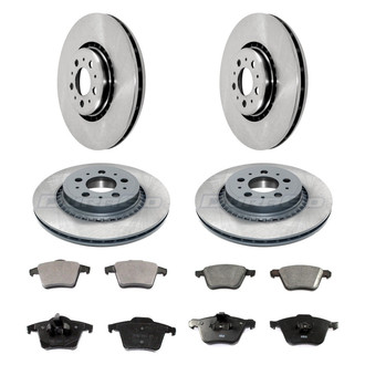 DuraGo® - Plain Front and Rear Brake Kit with Ceramic Pads