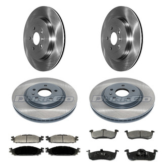 DuraGo® - Plain Front and Rear Brake Kit with Ceramic Pads