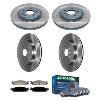 DuraGo® - Plain Front and Rear Brake Kit with Ceramic Pads