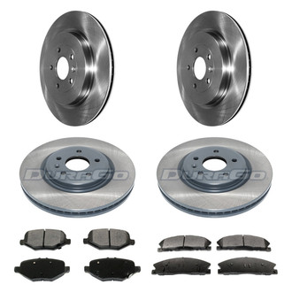 DuraGo® - Plain Front and Rear Brake Kit with Ceramic Pads