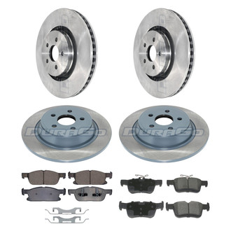 DuraGo® - Plain Front and Rear Brake Kit with Ceramic Pads