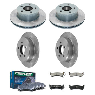 DuraGo® - Plain Front and Rear Brake Kit with Ceramic Pads