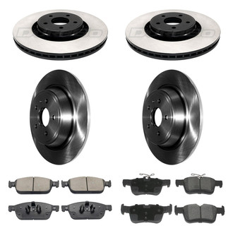 DuraGo® - Plain Front and Rear Brake Kit with Ceramic Pads