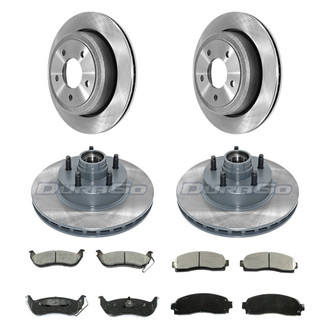 DuraGo® - Plain Front and Rear Brake Kit with Ceramic Pads