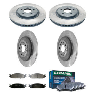 DuraGo® - Plain Front and Rear Brake Kit with Ceramic Pads