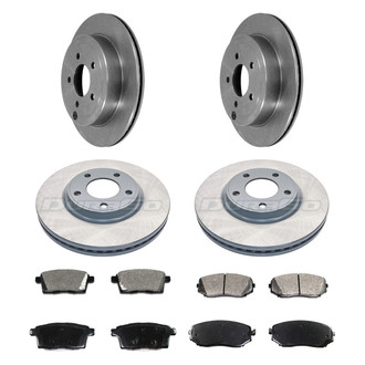 DuraGo® - Plain Front and Rear Brake Kit with Ceramic Pads