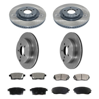 DuraGo® - Plain Front and Rear Brake Kit with Ceramic Pads