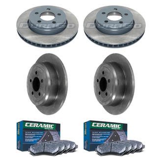 DuraGo® - Plain Front and Rear Brake Kit with Ceramic Pads